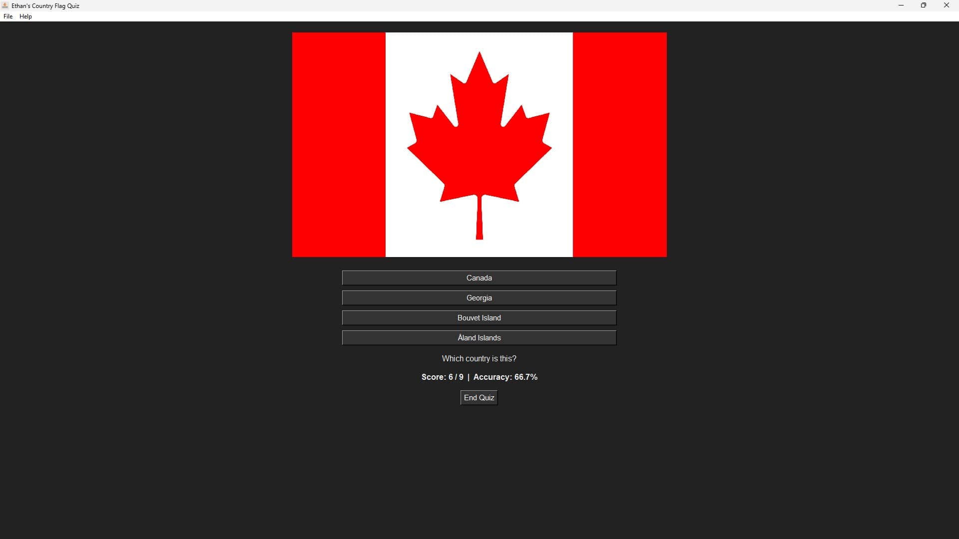 Ethan's Flag Quiz Game