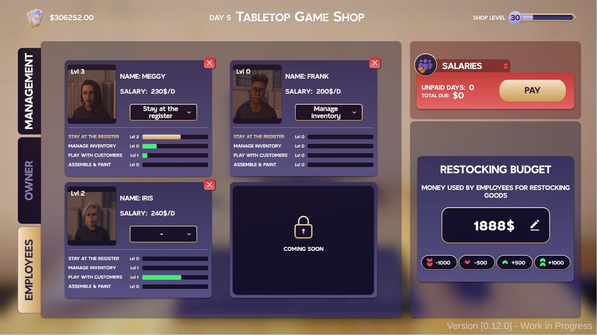 Tabletop Game Shop Simulator