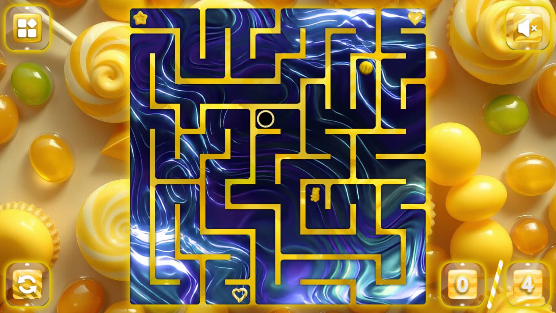 Sweetie Candy Maze: Yellow Lemon