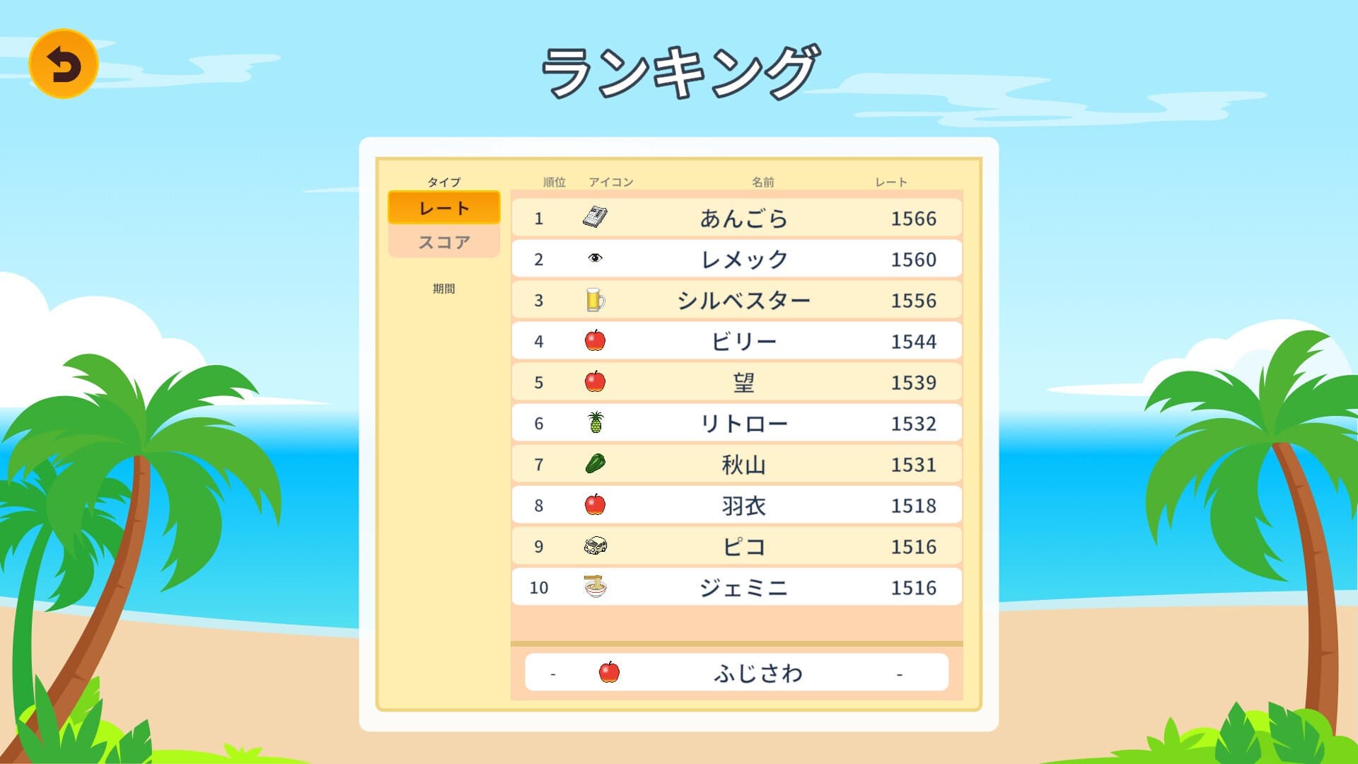 ラビィとパネルでしりとり