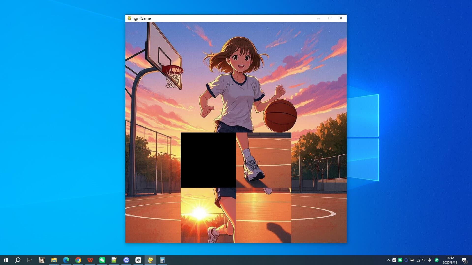 running under the setting sun