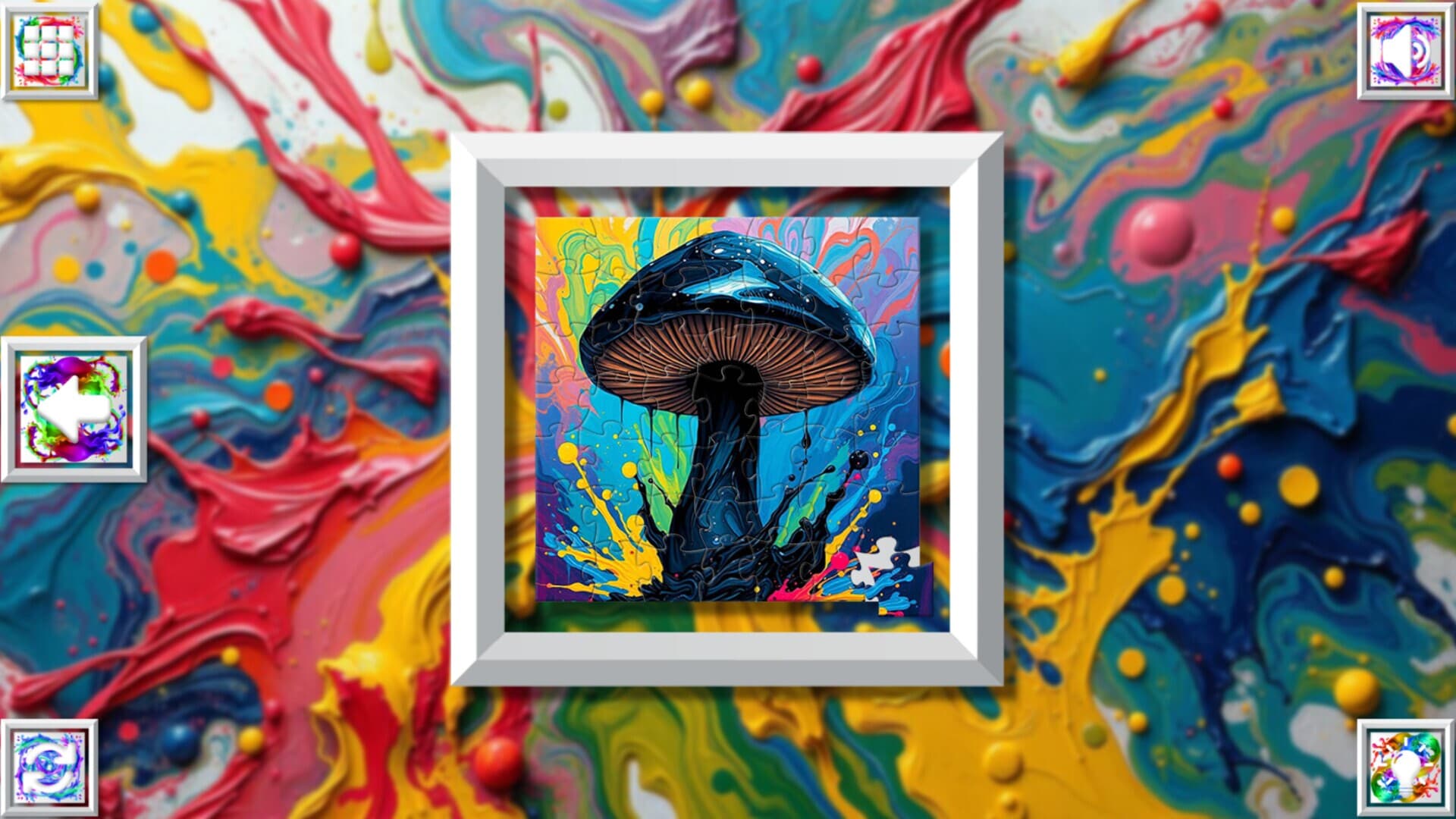 Color Splash: Mushrooms