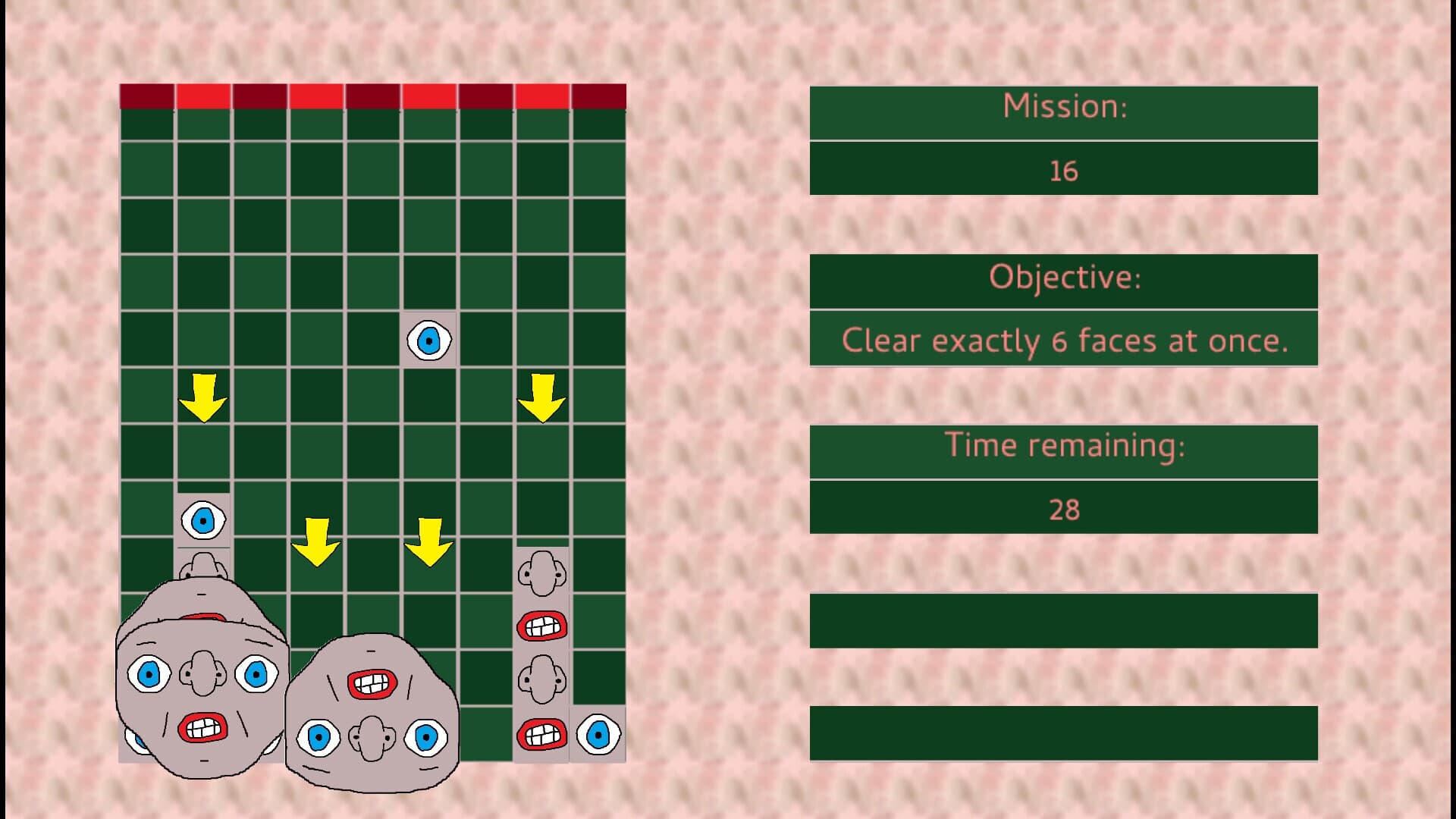 Falling Face Fragments