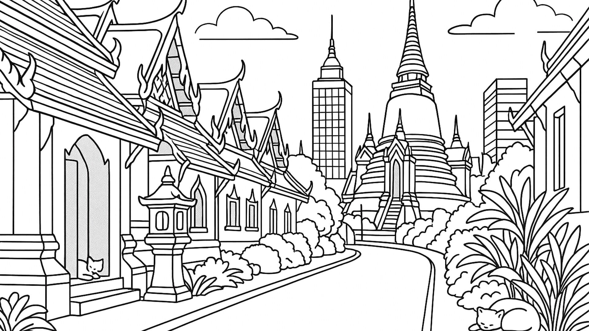 100 Cats Lost in Thailand Find & Color